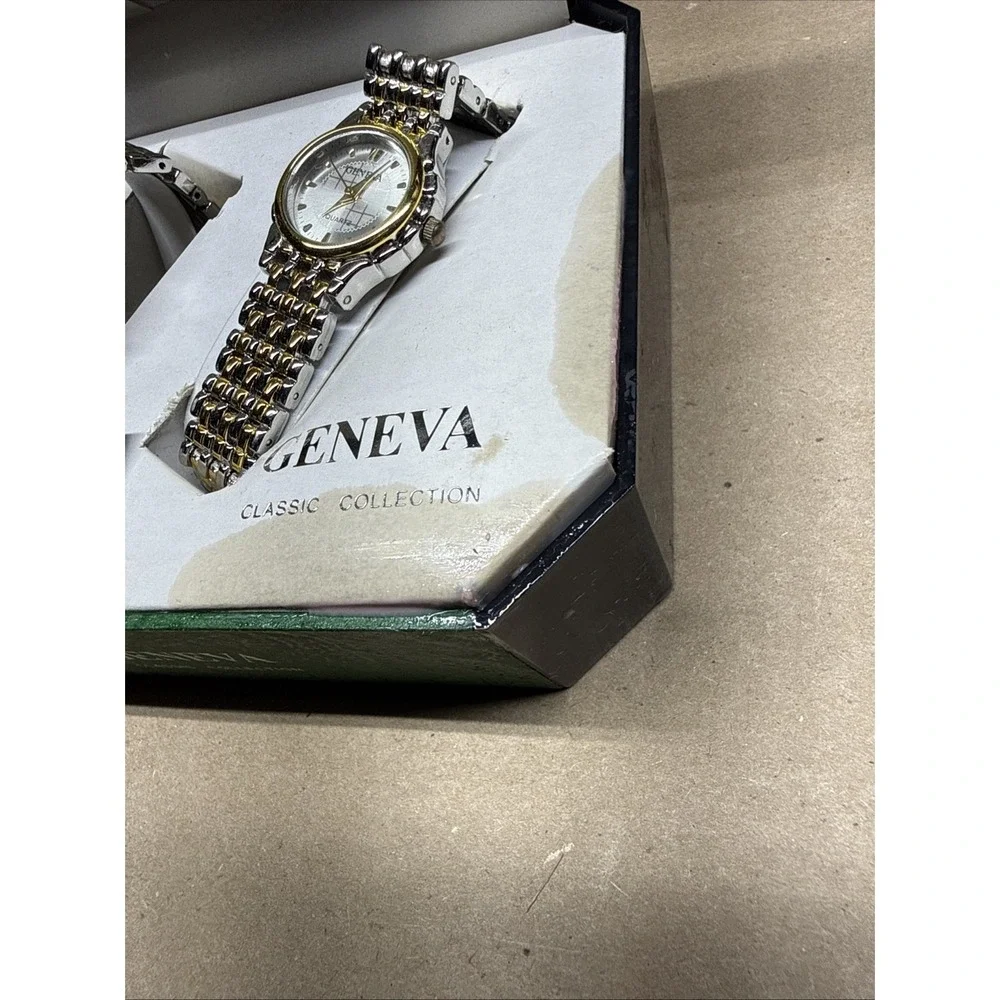 Geneva Mens Womens Classic Collection Round Shape Luxury Wristwatch Set
